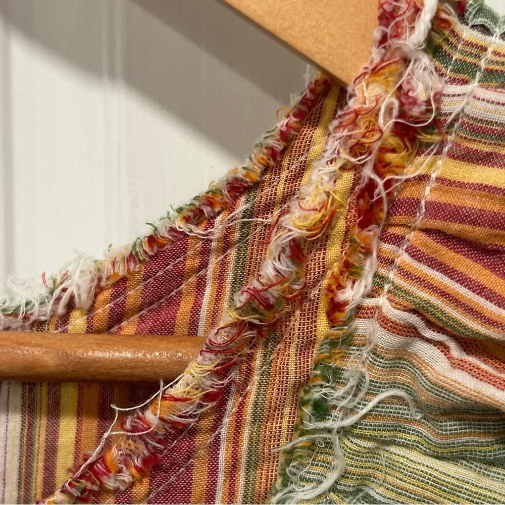 Laurence Dolige Paris 100% Cotton Striped Ruffle Dress, romantic whimsical, Sz 0 - Picture 7 of 13